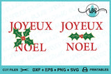 SVG Christmas Saying Joyeux Noel