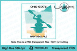 Printable Kayak Woman Ohio State