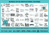 SVG Bundle 50 Motivational Quotes