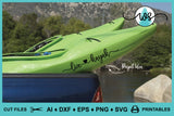 SVG Kayak Logo, Kayak Saying, Live (Heart) Kayak