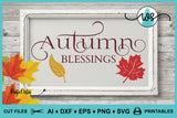 SVG Autumn Logo, Autumn Blessings