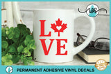 Decal Canada LOVE Maple Leaf