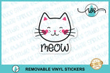 Sticker, Cat Face Meow