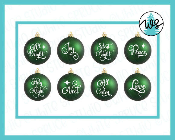 SVG Christmas Ornament Silent Night Collection