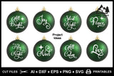 SVG Christmas Ornament Silent Night Collection