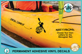 Decal Kayak Monogram Woman Custom