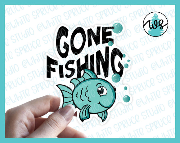 Sticker, Gone Fishing