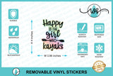 Sticker Holographic, Happy is the Girl Who Kayaks