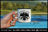 SVG Kayak Logo, Kayak Life Best Life Ever