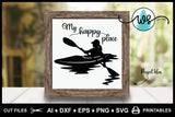SVG Kayak Logo SVG, My Happy Place