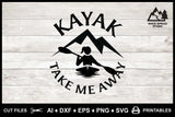 SVG Kayak Logo, Kayak Take Me Away