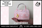 3D Paper Purse Template, Baby Tote Bag