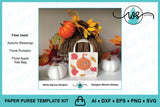 3D Paper Purse SVG Floral Apple Teacher Gift