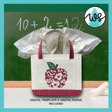 3D Paper Purse SVG Floral Apple Teacher Gift
