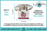 3D Paper Purse SVG Floral Apple Teacher Gift