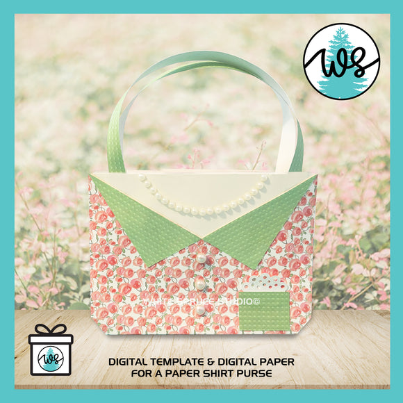 3D Paper Purse Template Shirt Design