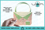 3D Paper Purse Template Shirt Design