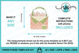 3D Paper Purse Template Shirt Design