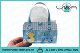 3D Paper Purse Template, Baby Tote Bag