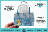 3D Paper Purse Template, Baby Tote Bag