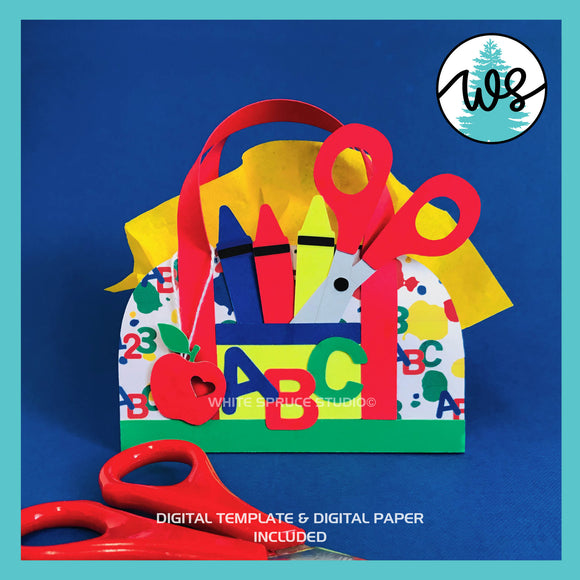 3D Paper Purse Template, ABC123