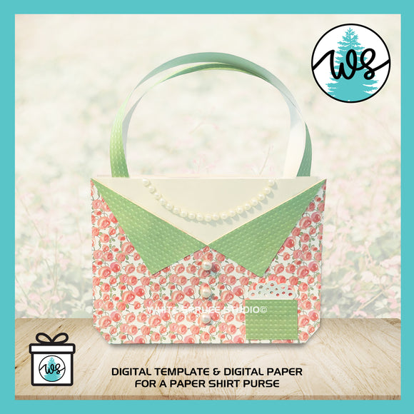 3D Paper Purse Template Shirt Design