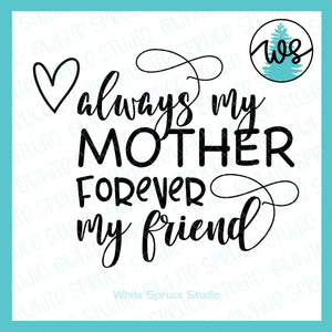 SVG Mother's Day Logo, Always My Mother