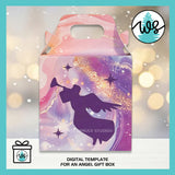 Angel Gift Box SVG_3D Christmas Paper Gift Box with Angel (Digital Download)