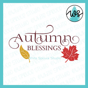 SVG Autumn Logo, Autumn Blessings