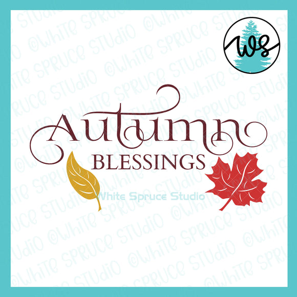 SVG Autumn Logo, Autumn Blessings
