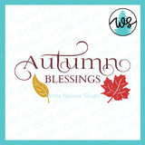 SVG Autumn Logo, Autumn Blessings