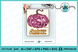 SVG Autumn Logo, Pumpkin Kisses & Harvest Wishes