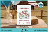 Barnyard Farm Animals Birthday Invitation Canva Edit
