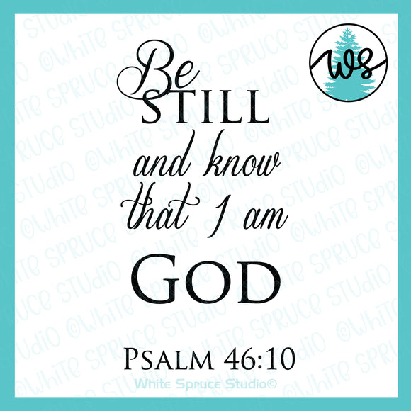 SVG Inspirational Logo, Be Still