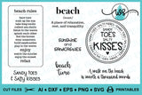 SVG Summer Logo, Beach Words