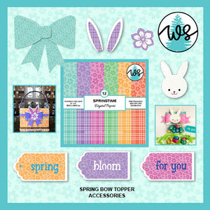 SVG Spring Bow Topper Bunny Crafts