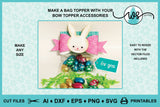 SVG Spring Bow Topper Bunny Crafts