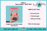 Bunny Treat Box SVG Template | Easter Candy Box