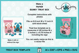 Bunny Treat Box SVG Template | Easter Candy Box