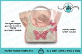 Butterfly Paper Purse SVG | 3D Gift Bag Template for Cricut & Silhouette