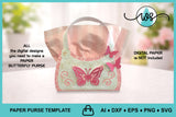 Butterfly Paper Purse SVG | 3D Gift Bag Template for Cricut & Silhouette