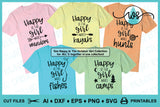 Happy Girl Woman Fishing Outdoor SVG (Cut File)