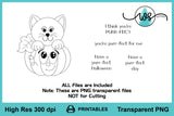 Printable Cartoon Pumpkin and Kitty