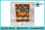 Printable Cartoon Pumpkin and Kitty