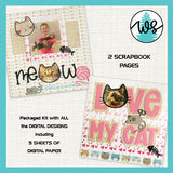 Cat Scrapbook Page SVG: Cat Lover Crafting Kit (Digital Download)