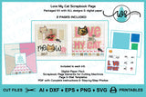 Cat Scrapbook Page SVG: Cat Lover Crafting Kit (Digital Download)