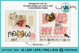Cat Scrapbook Page SVG: Cat Lover Crafting Kit (Digital Download)