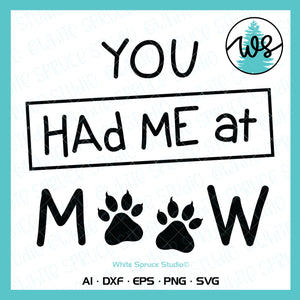 SVG Cat Logo, Had Me at Meow