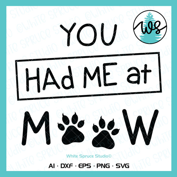 SVG Cat Logo, Had Me at Meow