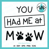SVG Cat Logo, Had Me at Meow